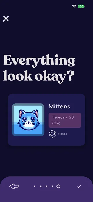 Create your cat's profile