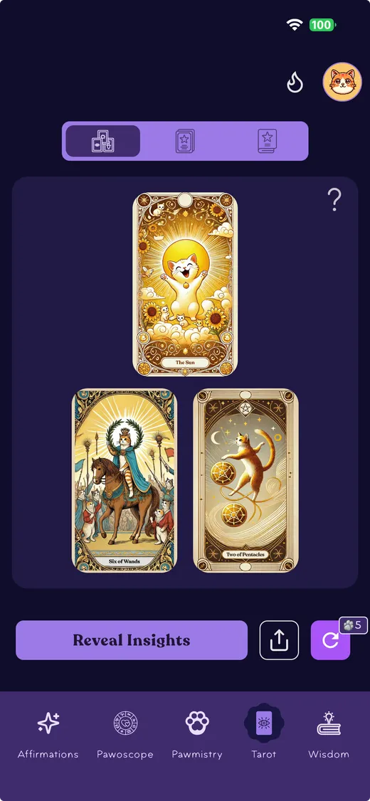 Tarot screenshot